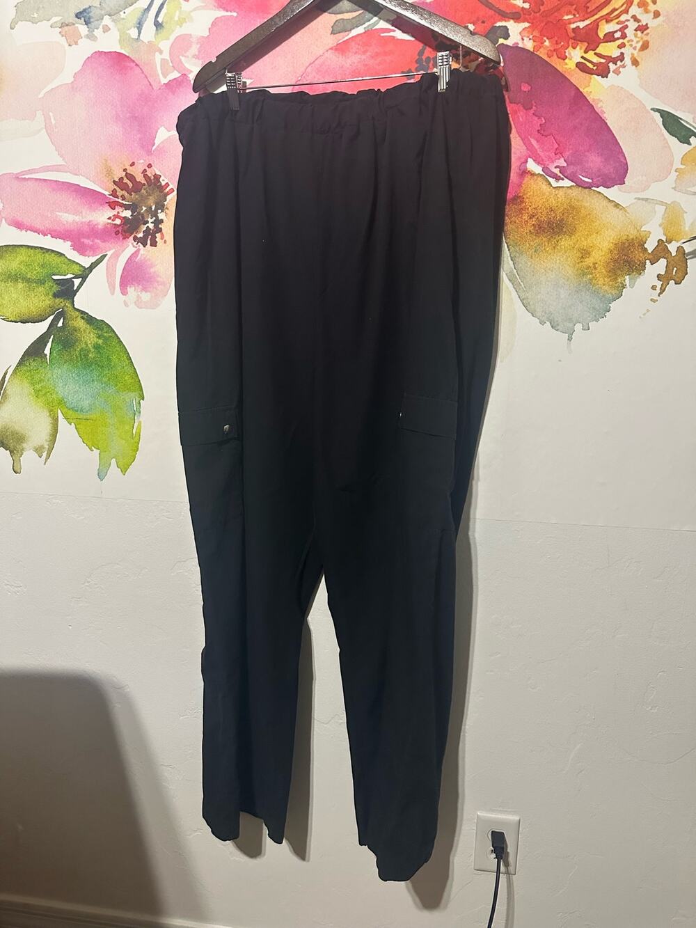 Pretty Little Things Plus Size Cargo Loose Pants - Size 24 - Black